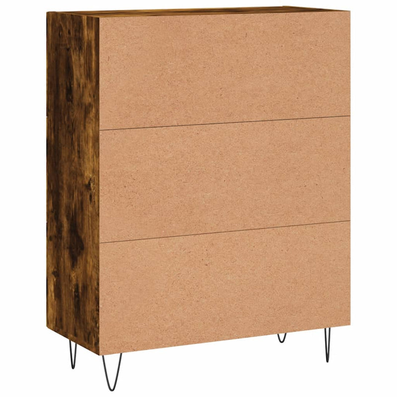 vidaXL füstös tölgy színű szerelt fa tálalószekrény 69,5 x 34 x 90 cm