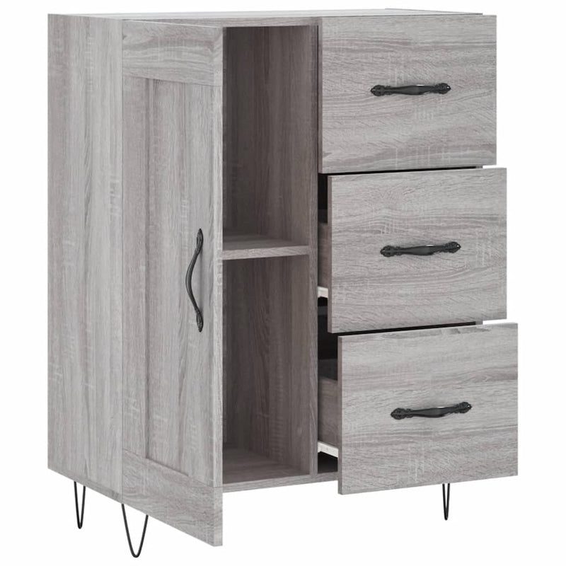 vidaXL szürke sonoma színű szerelt fa tálalószekrény 69,5 x 34 x 90 cm