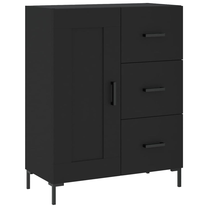 vidaXL fekete szerelt fa tálalószekrény 69,5 x 34 x 90 cm