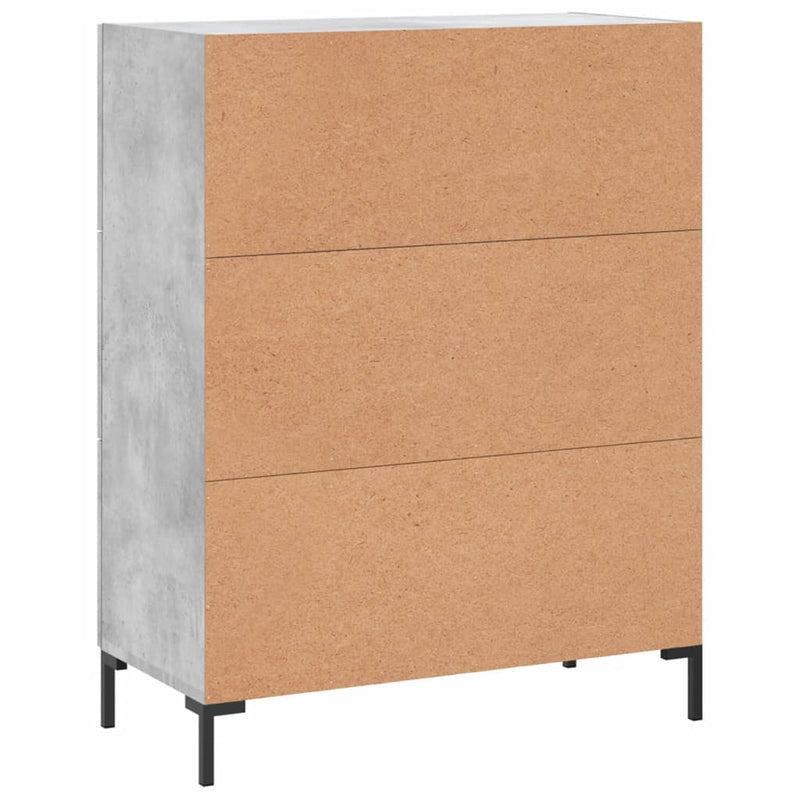 vidaXL betonszürke szerelt fa tálalószekrény 69,5 x 34 x 90 cm