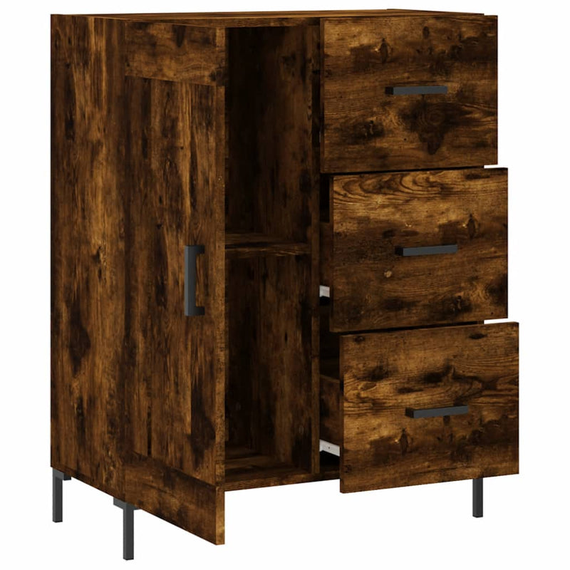 vidaXL füstös tölgy színű szerelt fa tálalószekrény 69,5 x 34 x 90 cm