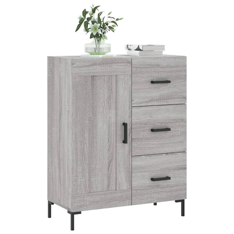 vidaXL szürke sonoma színű szerelt fa tálalószekrény 69,5 x 34 x 90 cm
