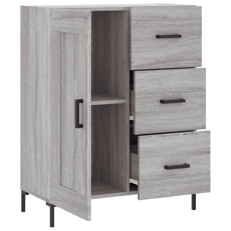 vidaXL szürke sonoma színű szerelt fa tálalószekrény 69,5 x 34 x 90 cm