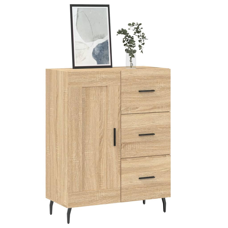 vidaXL sonoma tölgy színű szerelt fa tálalószekrény 69,5 x 34 x 90 cm
