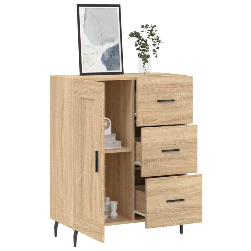 vidaXL sonoma tölgy színű szerelt fa tálalószekrény 69,5 x 34 x 90 cm