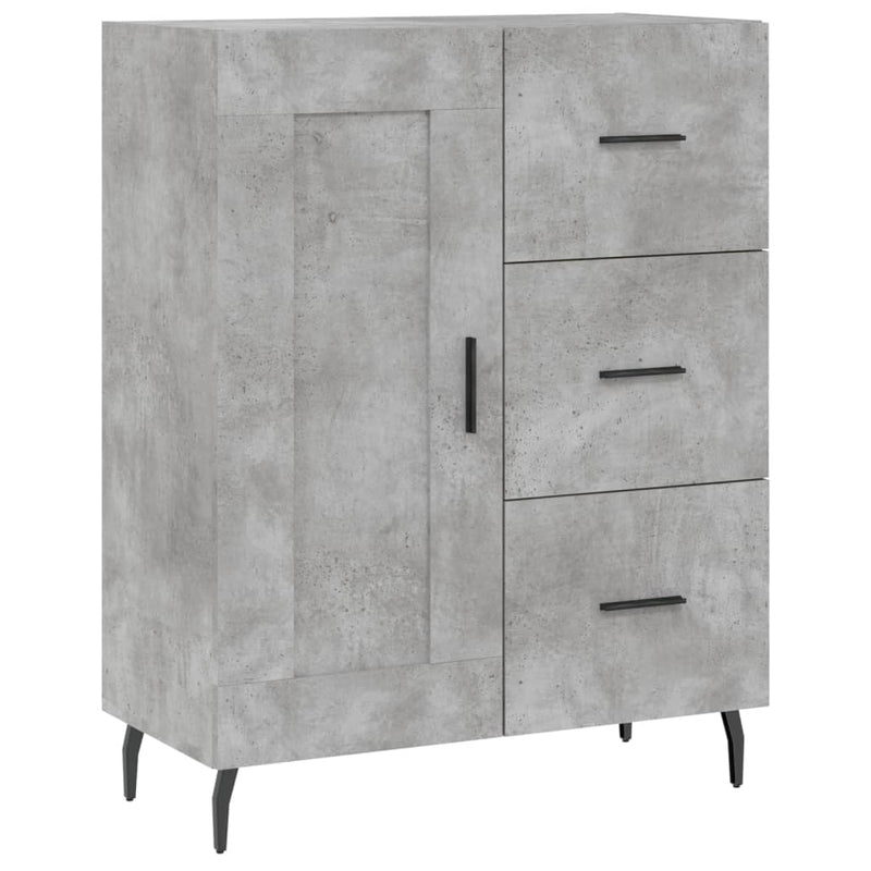 vidaXL betonszürke szerelt fa tálalószekrény 69,5 x 34 x 90 cm
