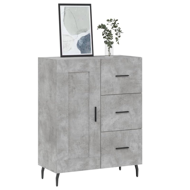 vidaXL betonszürke szerelt fa tálalószekrény 69,5 x 34 x 90 cm
