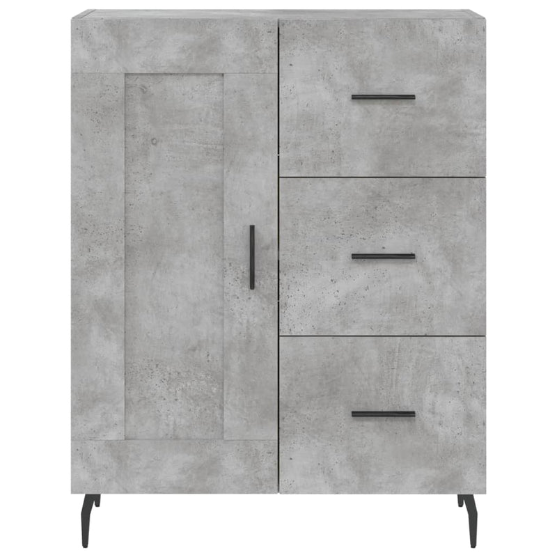 vidaXL betonszürke szerelt fa tálalószekrény 69,5 x 34 x 90 cm