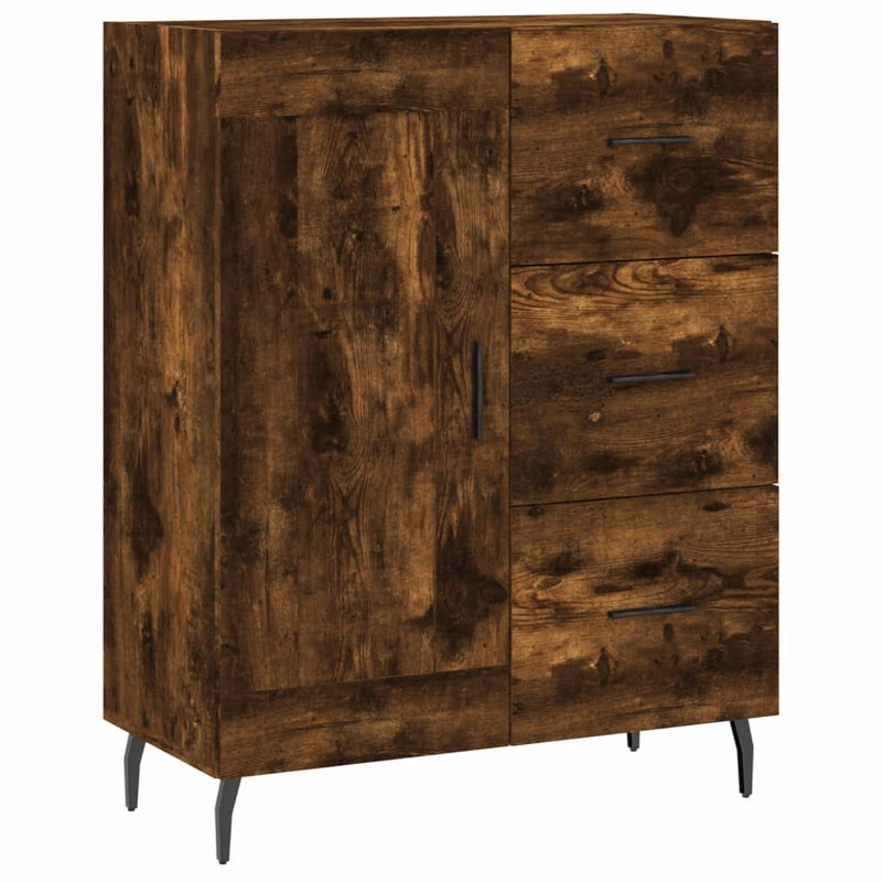 vidaXL füstös tölgy színű szerelt fa tálalószekrény 69,5 x 34 x 90 cm