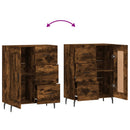 vidaXL füstös tölgy színű szerelt fa tálalószekrény 69,5 x 34 x 90 cm