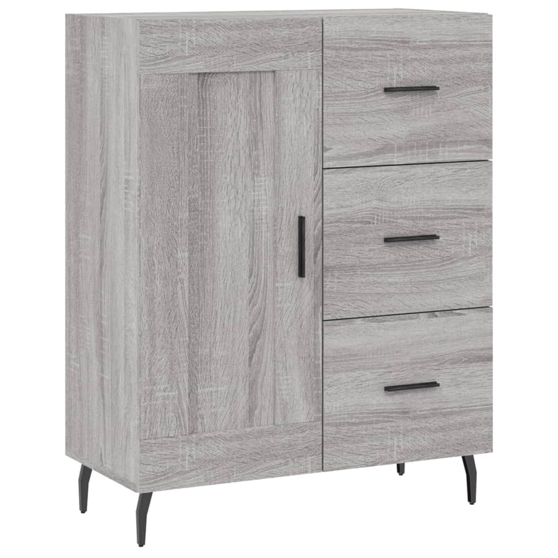 vidaXL szürke sonoma színű szerelt fa tálalószekrény 69,5 x 34 x 90 cm