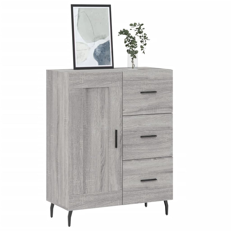 vidaXL szürke sonoma színű szerelt fa tálalószekrény 69,5 x 34 x 90 cm