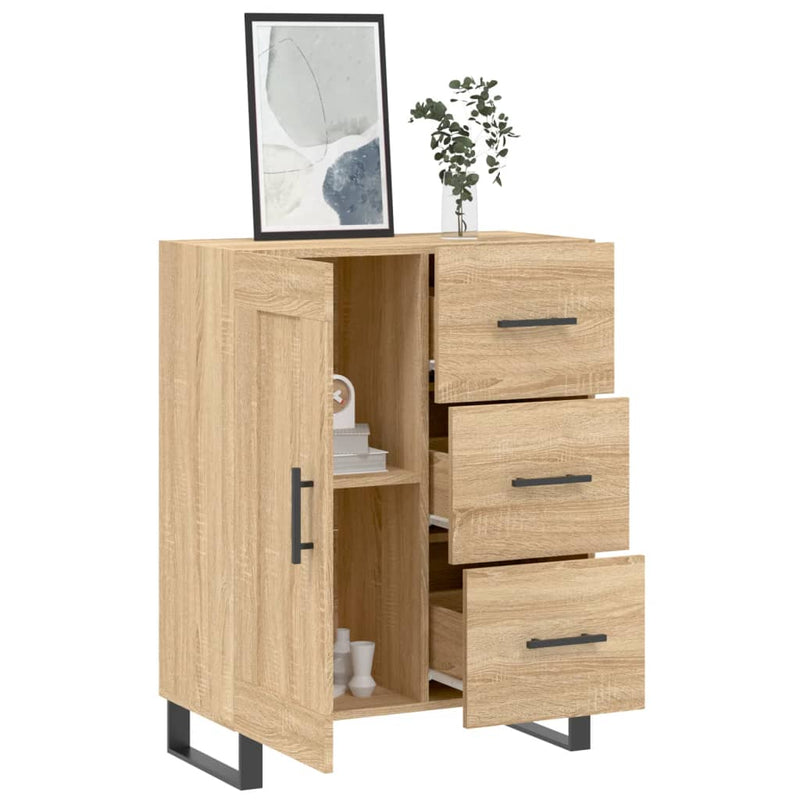 vidaXL sonoma tölgy színű szerelt fa tálalószekrény 69,5 x 34 x 90 cm