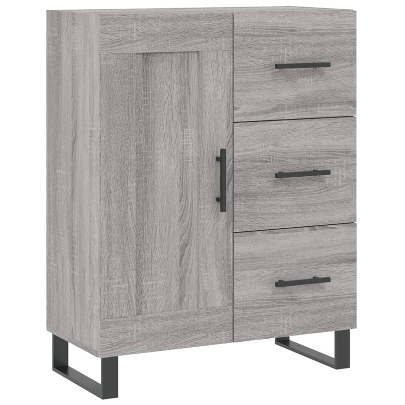 vidaXL szürke sonoma színű szerelt fa tálalószekrény 69,5 x 34 x 90 cm