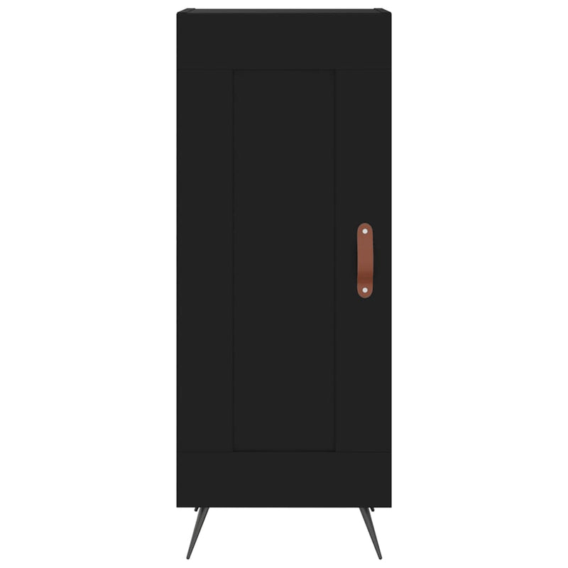 vidaXL fekete szerelt fa tálalóasztal 34,5 x 34 x 90 cm