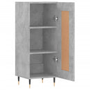 vidaXL betonszürke szerelt fa tálalószekrény 34,5 x 34 x 90 cm