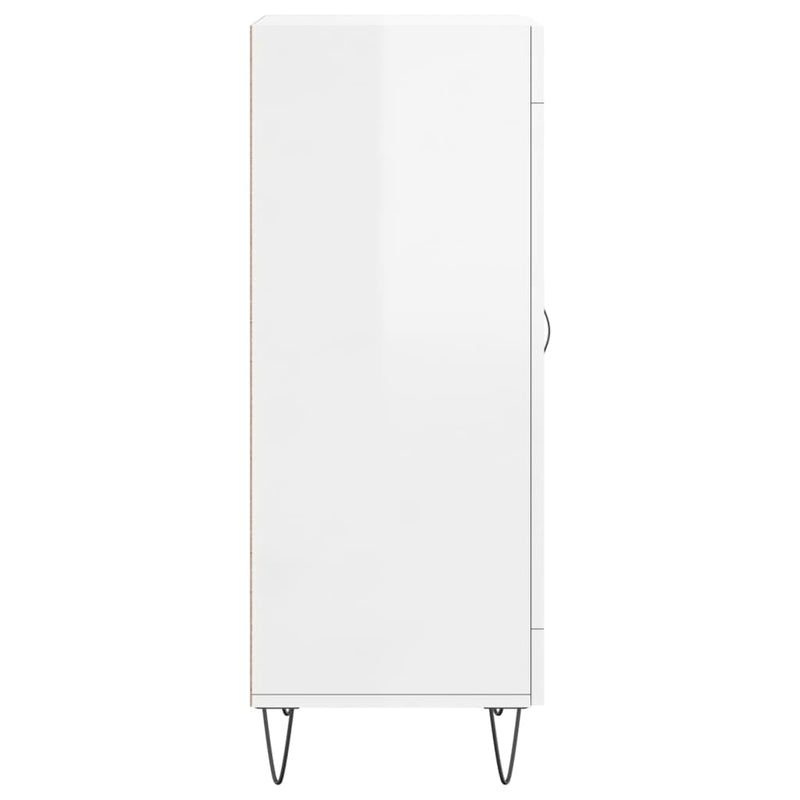 vidaXL magasfényű fehér szerelt fa tálalószekrény 34,5 x 34 x 90 cm