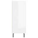 vidaXL magasfényű fehér szerelt fa tálalószekrény 34,5 x 34 x 90 cm