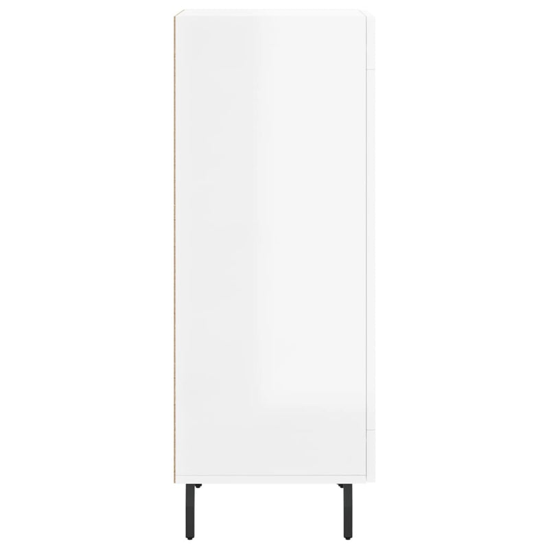 vidaXL magasfényű fehér szerelt fa tálalószekrény 34,5 x 34 x 90 cm