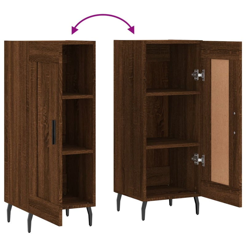 vidaXL barna tölgy színű szerelt fa tálalószekrény 34,5 x 34 x 90 cm