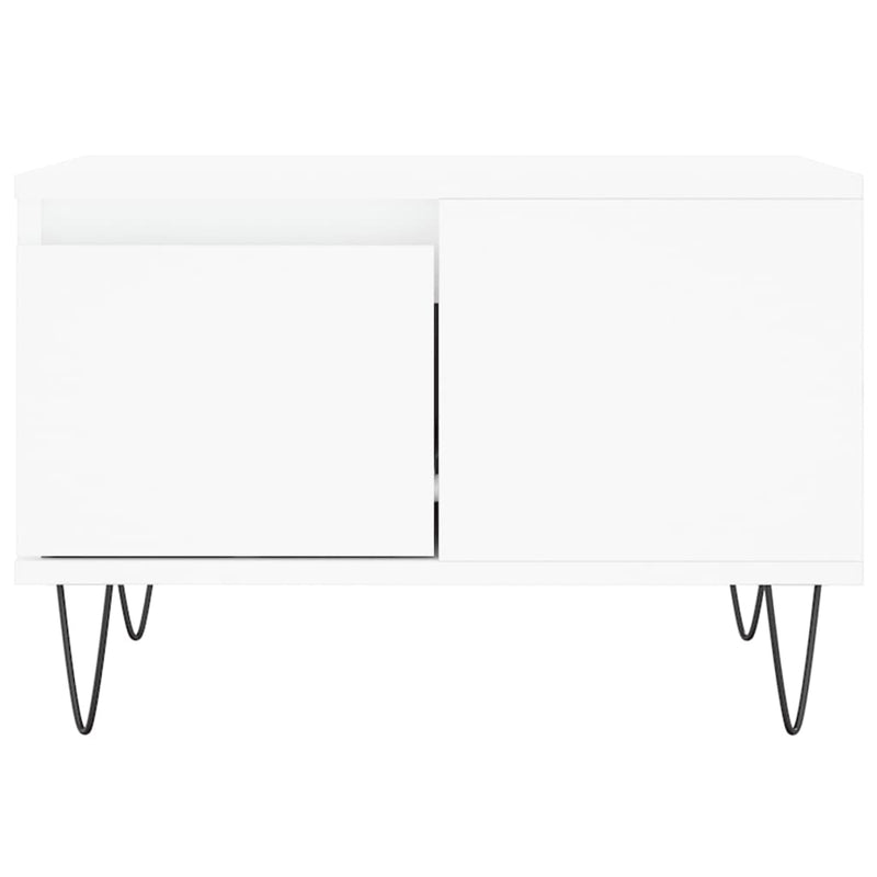 vidaXL fehér szerelt fa dohányzóasztal 55 x 55 x 36,5 cm