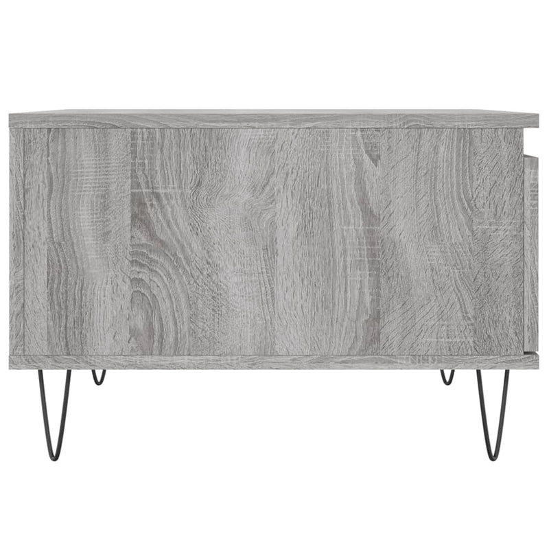 vidaXL szürke sonoma színű szerelt fa dohányzóasztal 55 x 55 x 36,5 cm