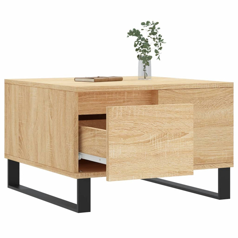 vidaXL sonoma tölgy színű szerelt fa dohányzóasztal 55 x 55 x 36,5 cm