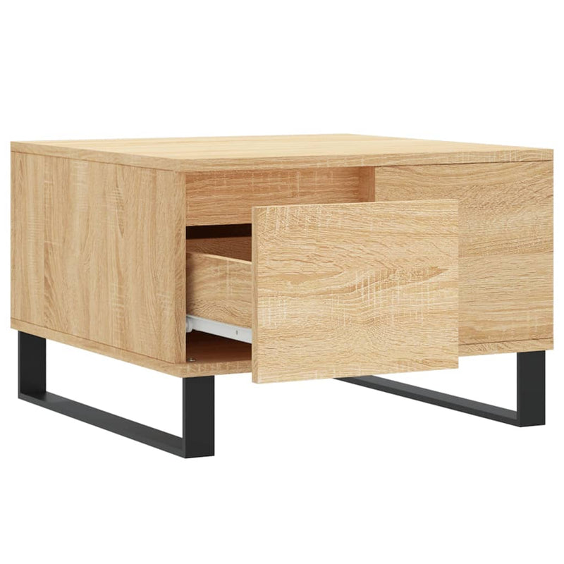 vidaXL sonoma tölgy színű szerelt fa dohányzóasztal 55 x 55 x 36,5 cm