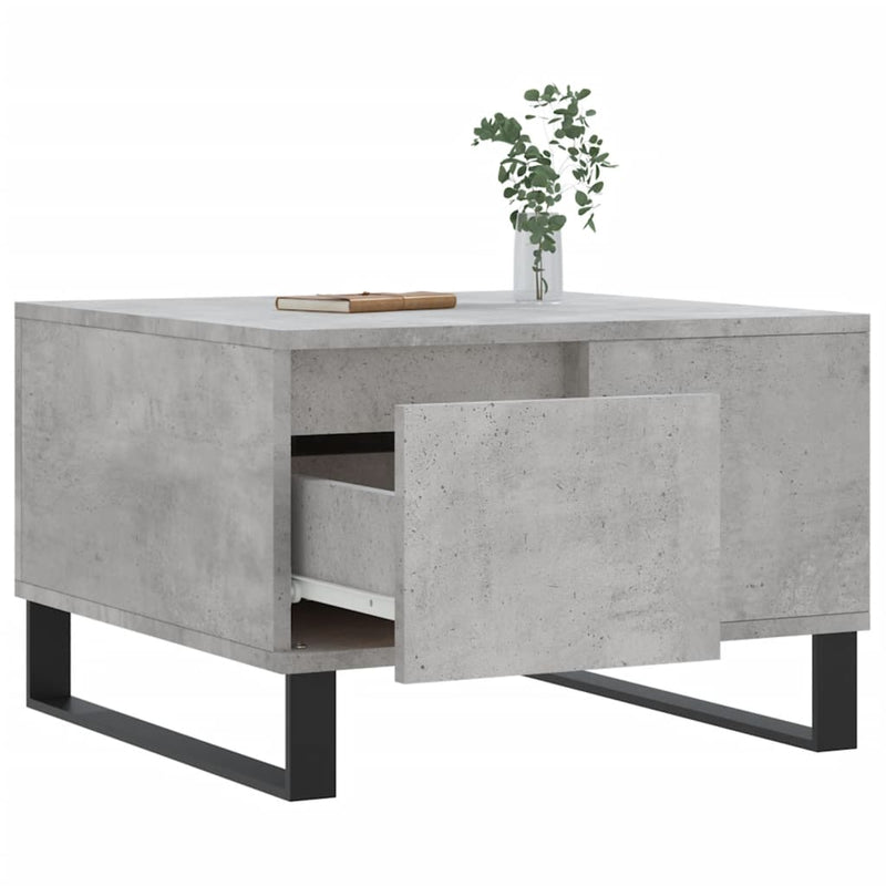 vidaXL betonszürke szerelt fa dohányzóasztal 55x55x36,5 cm