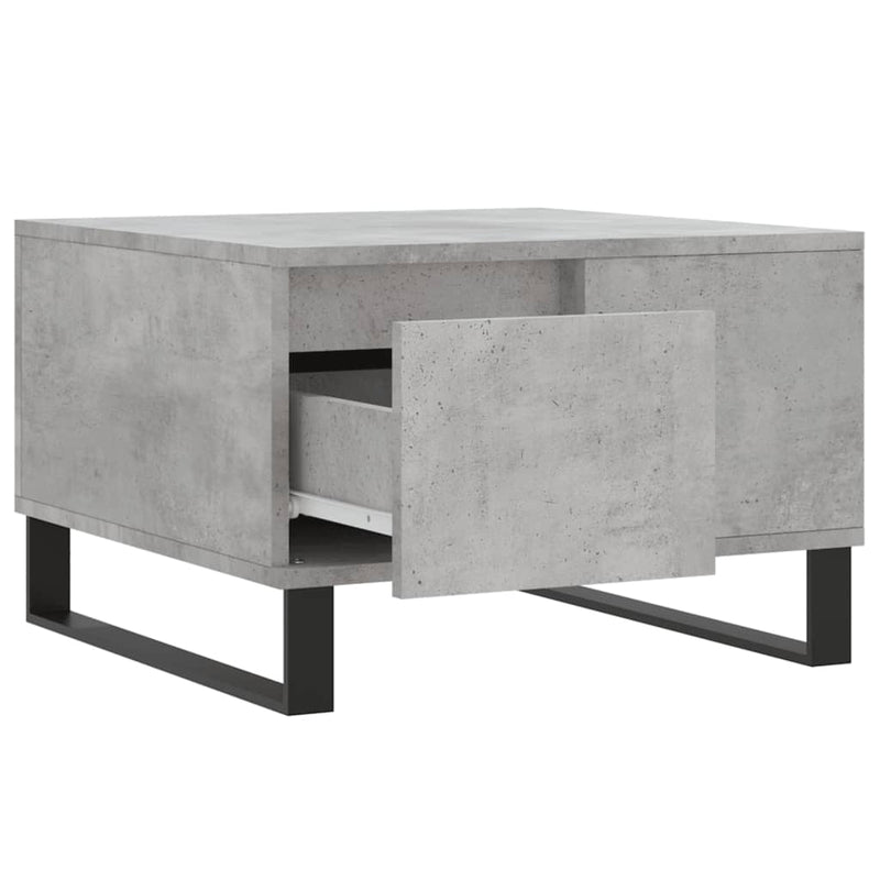 vidaXL betonszürke szerelt fa dohányzóasztal 55x55x36,5 cm