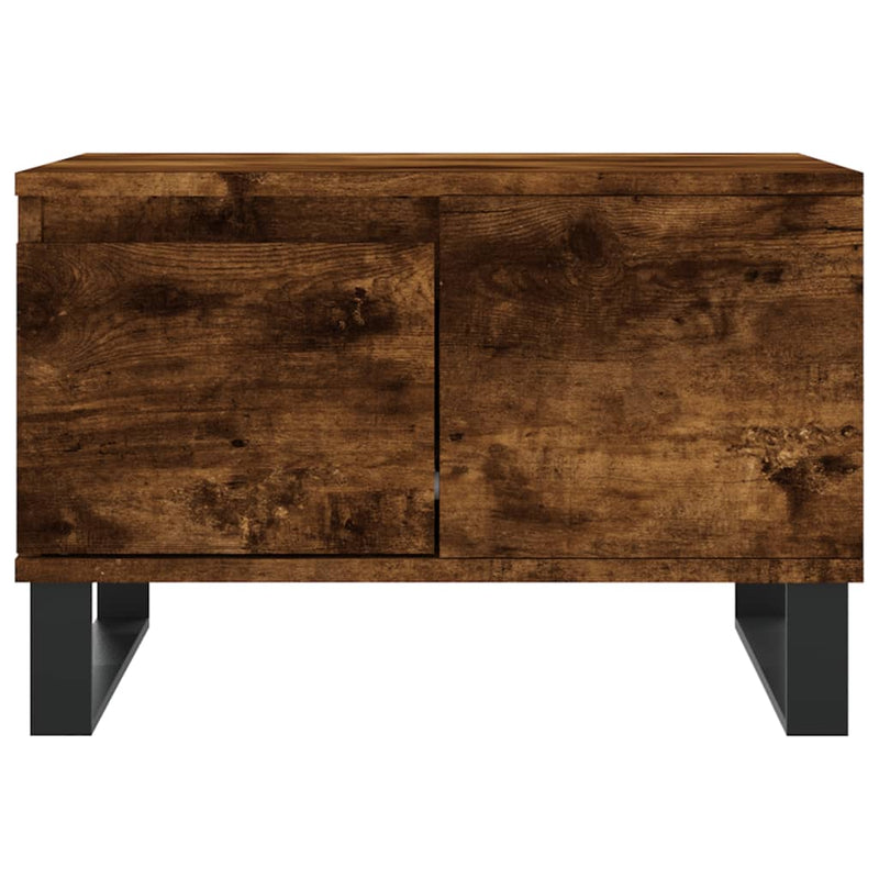 vidaXL füstös tölgy színű fatermék dohányzóasztal 55x55x36,5 cm