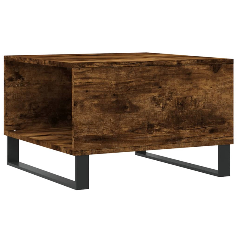 vidaXL füstös tölgy színű fatermék dohányzóasztal 55x55x36,5 cm