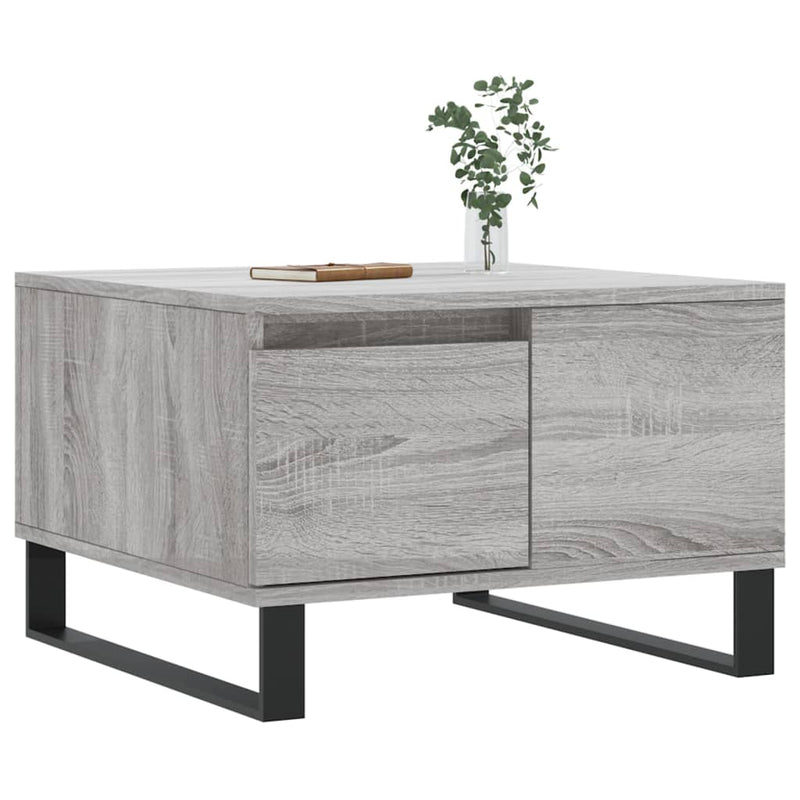 vidaXL szürke sonoma színű szerelt fa dohányzóasztal 55 x 55 x 36,5 cm