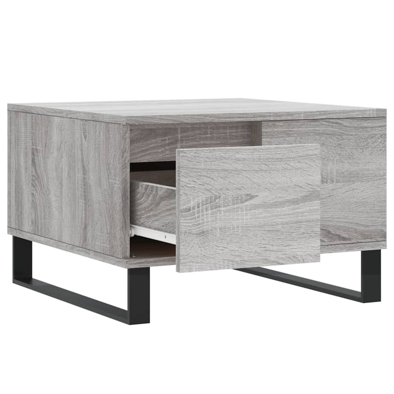 vidaXL szürke sonoma színű szerelt fa dohányzóasztal 55 x 55 x 36,5 cm