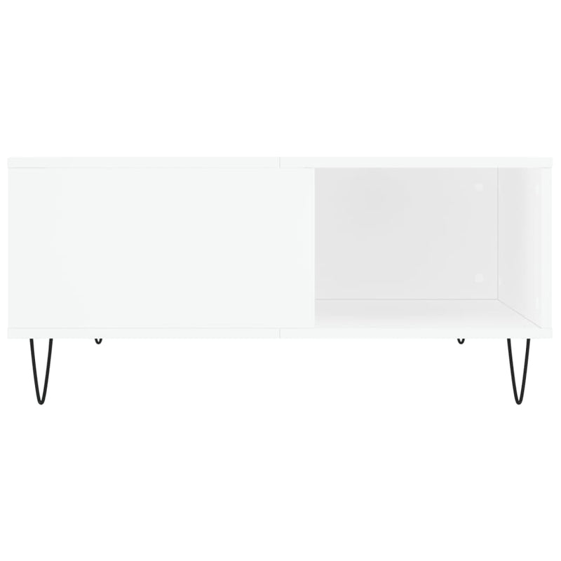 vidaXL fehér szerelt fa dohányzóasztal 80x80x36,5 cm