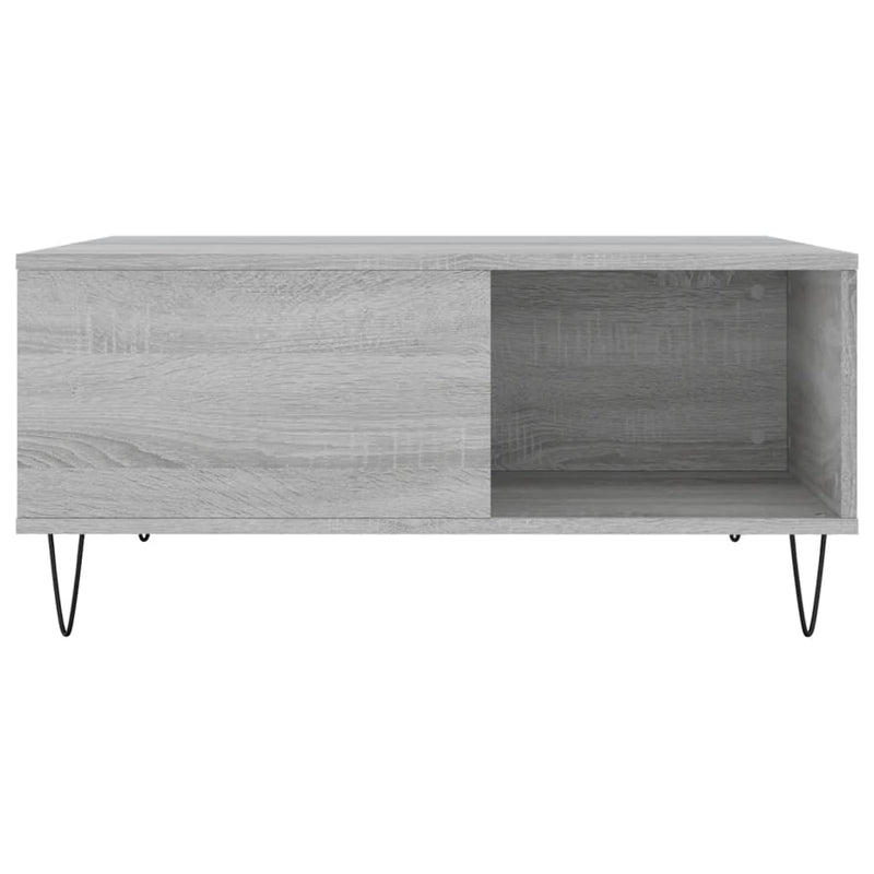 vidaXL szürke sonoma színű szerelt fa dohányzóasztal 80 x 80 x 36,5 cm