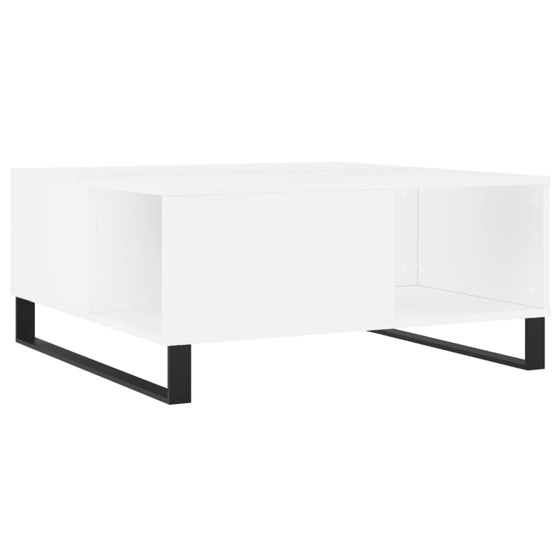 vidaXL fehér szerelt fa dohányzóasztal 80x80x36,5 cm