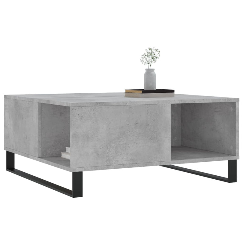 vidaXL betonszürke szerelt fa dohányzóasztal 80x80x36,5 cm