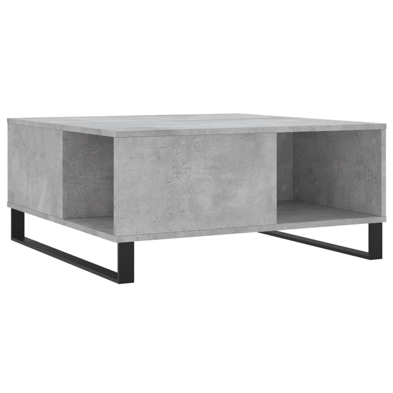 vidaXL betonszürke szerelt fa dohányzóasztal 80x80x36,5 cm