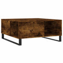 vidaXL füstös tölgy színű fatermék dohányzóasztal 80x80x36,5 cm