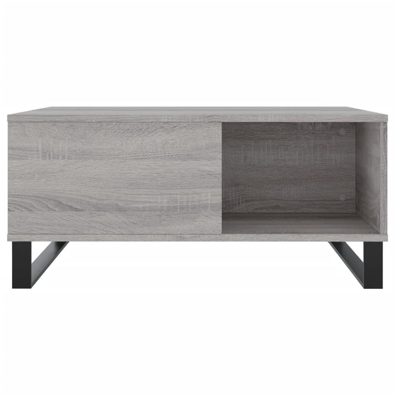vidaXL szürke sonoma színű szerelt fa dohányzóasztal 80 x 80 x 36,5 cm