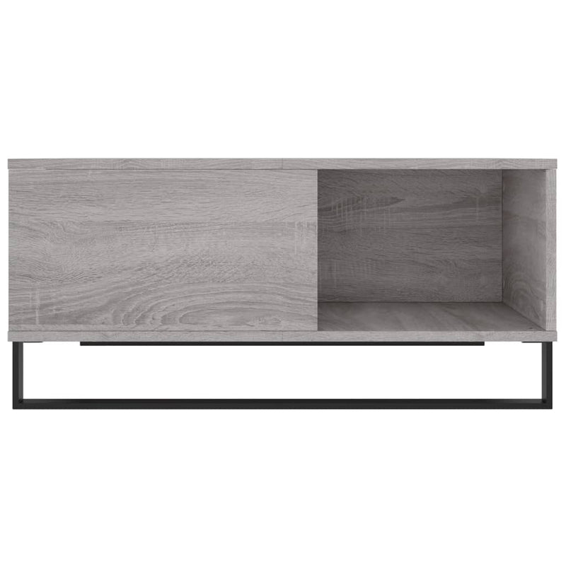 vidaXL szürke sonoma színű szerelt fa dohányzóasztal 80 x 80 x 36,5 cm