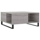vidaXL szürke sonoma színű szerelt fa dohányzóasztal 80 x 80 x 36,5 cm