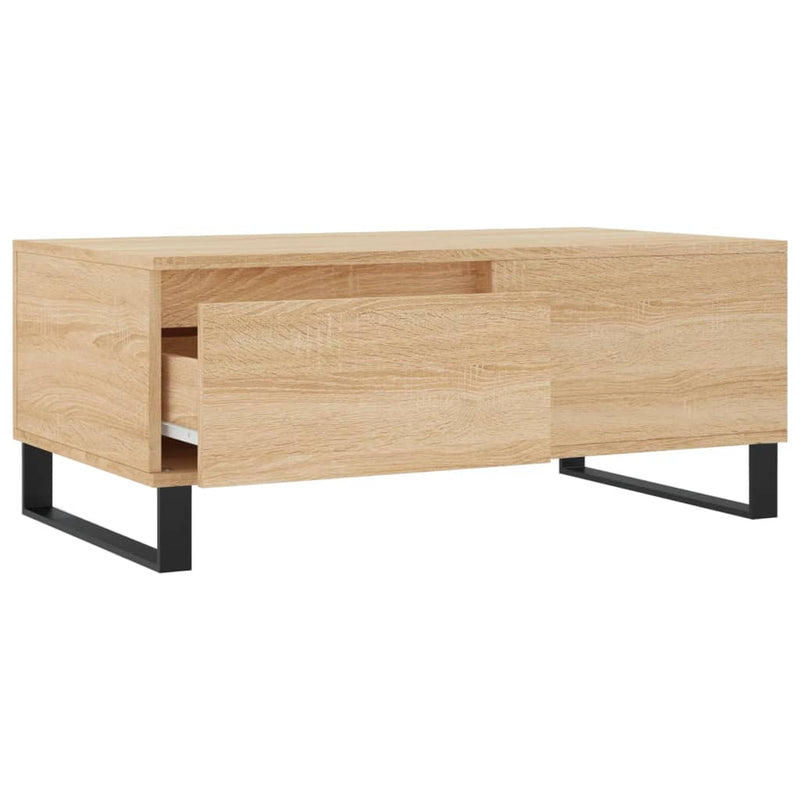 vidaXL sonoma tölgy színű szerelt fa dohányzóasztal 90 x 50 x 36,5 cm