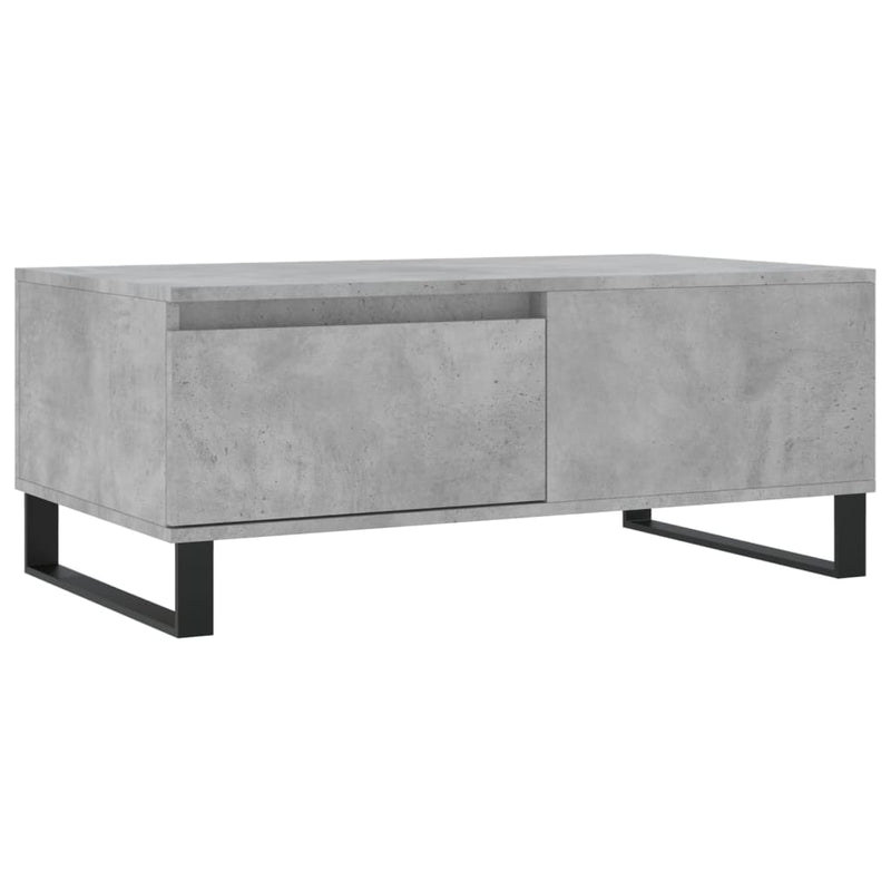 vidaXL betonszürke szerelt fa dohányzóasztal 90x50x36,5 cm