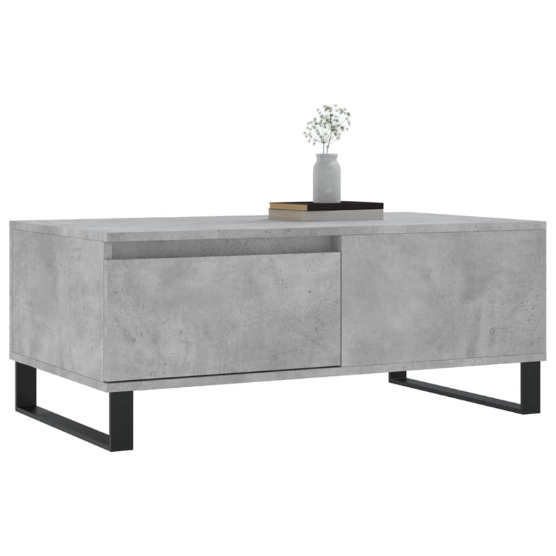 vidaXL betonszürke szerelt fa dohányzóasztal 90x50x36,5 cm