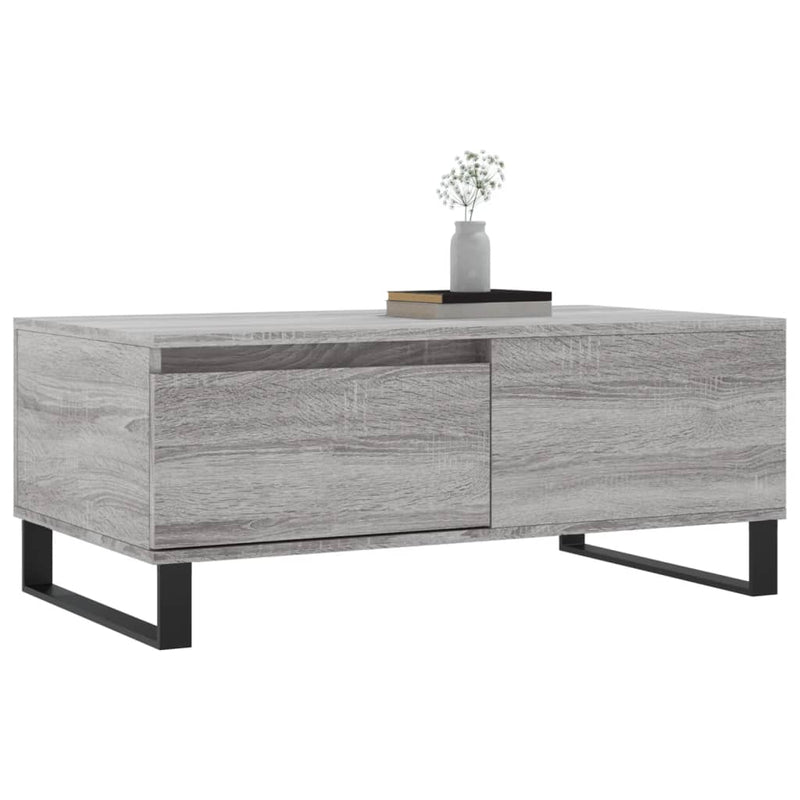 vidaXL szürke sonoma színű szerelt fa dohányzóasztal 90 x 50 x 36,5 cm