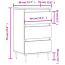 vidaXL sonoma tölgy színű szerelt fa tálalószekrény 40 x 35 x 70 cm
