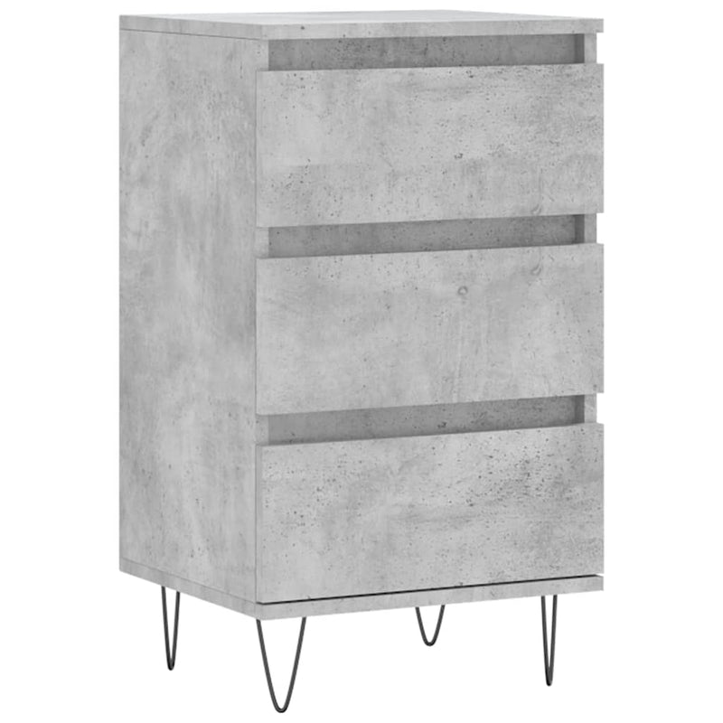 vidaXL betonszürke szerelt fa tálalószekrény 40 x 35 x 70 cm