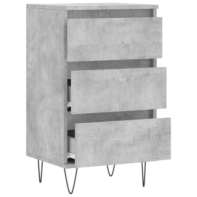 vidaXL betonszürke szerelt fa tálalószekrény 40 x 35 x 70 cm